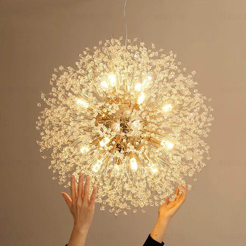 Suspension pissenlit LED 16 têtes Ø 60 cm — Naralune