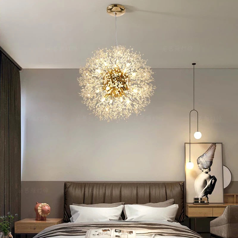 Suspension pissenlit LED 16 têtes Ø 60 cm — Naralune