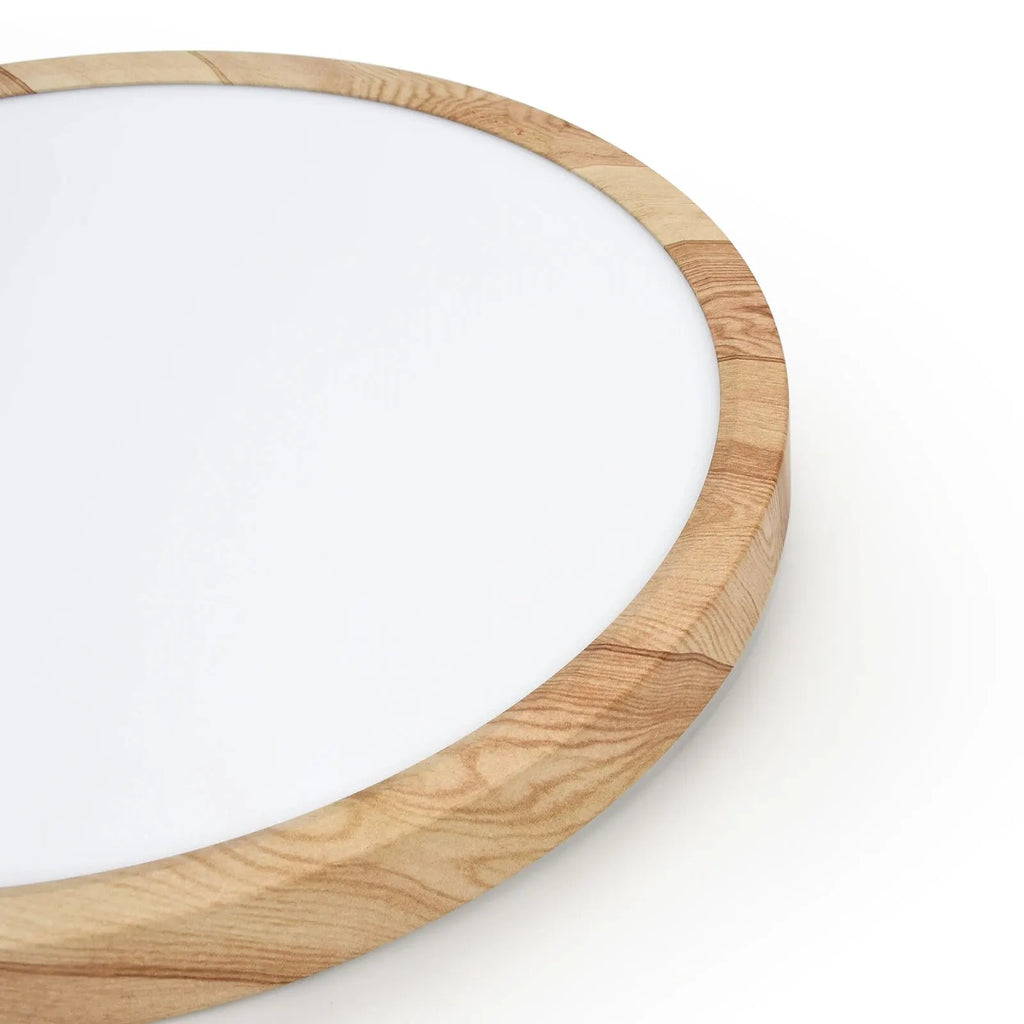 Plafonnier LED décor bois Ø 40 cm — Naralune