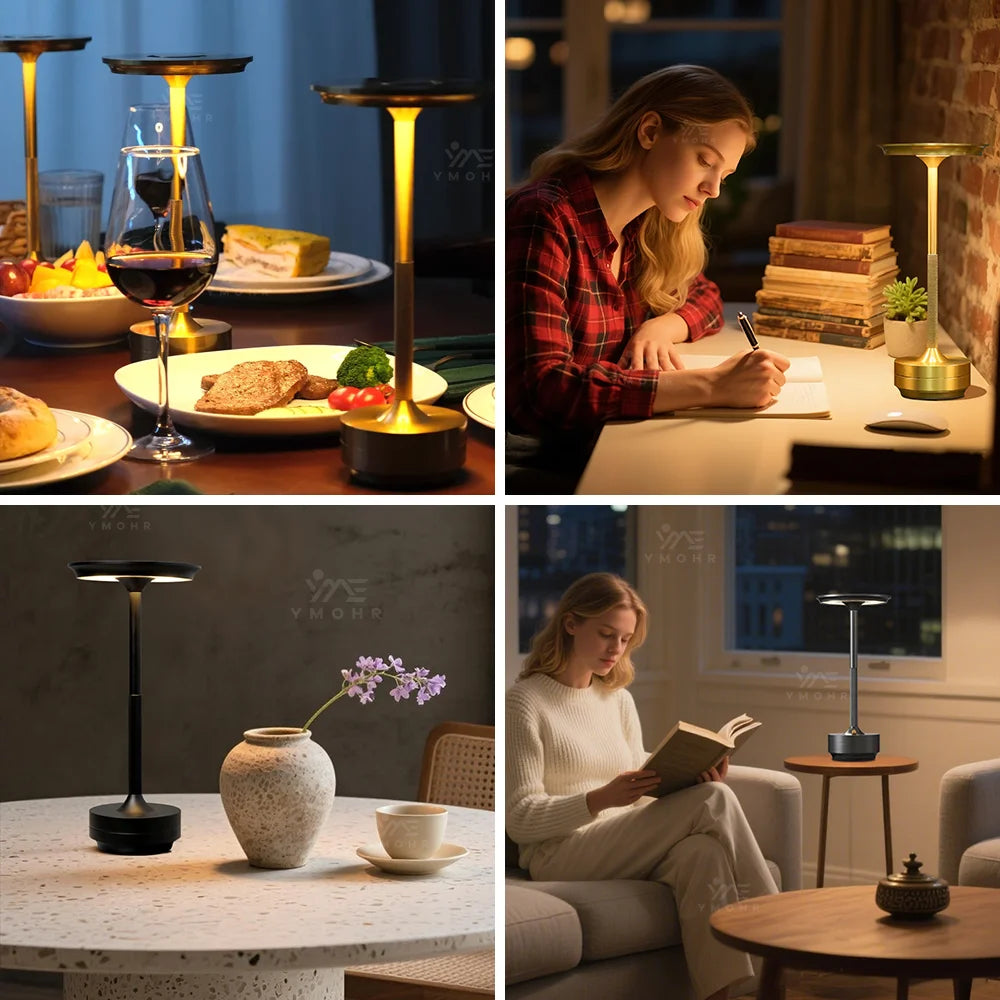 Lampe de chevet soucoupe sans fil — Naralune