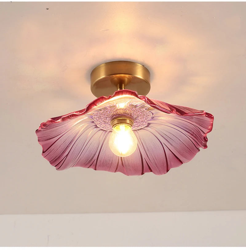 Plafonnier verre fleur Ø 28 cm — Naralune