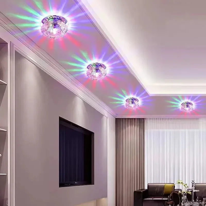 Plafonnier cristal encastré couleur — Naralune