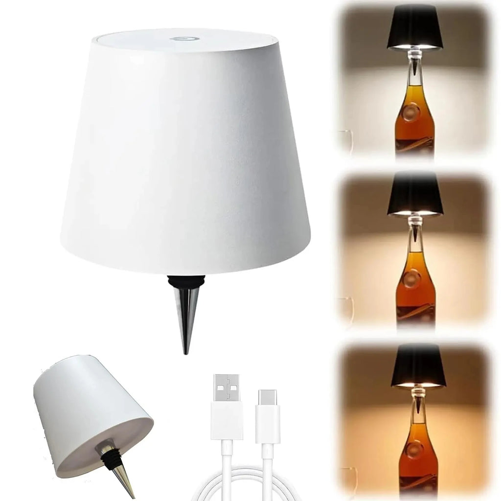 Lampe de chevet bouteille rechargeable — Naralune