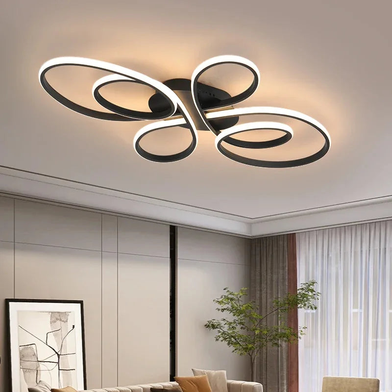 Plafonnier LED salon télécommandé — Naralune