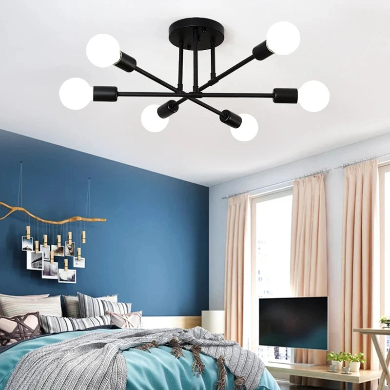 Plafonnier 8 lumières laiton Ø 70 cm — Naralune