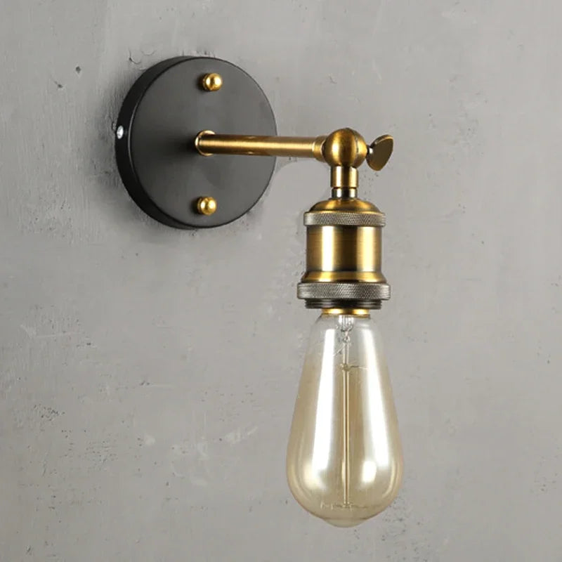 Applique murale industrielle E27 noire — Naralune
