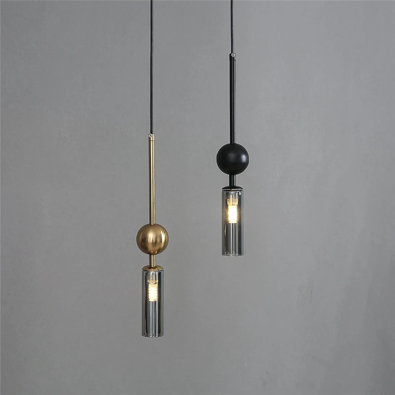 Suspension verre et laiton — Naralune