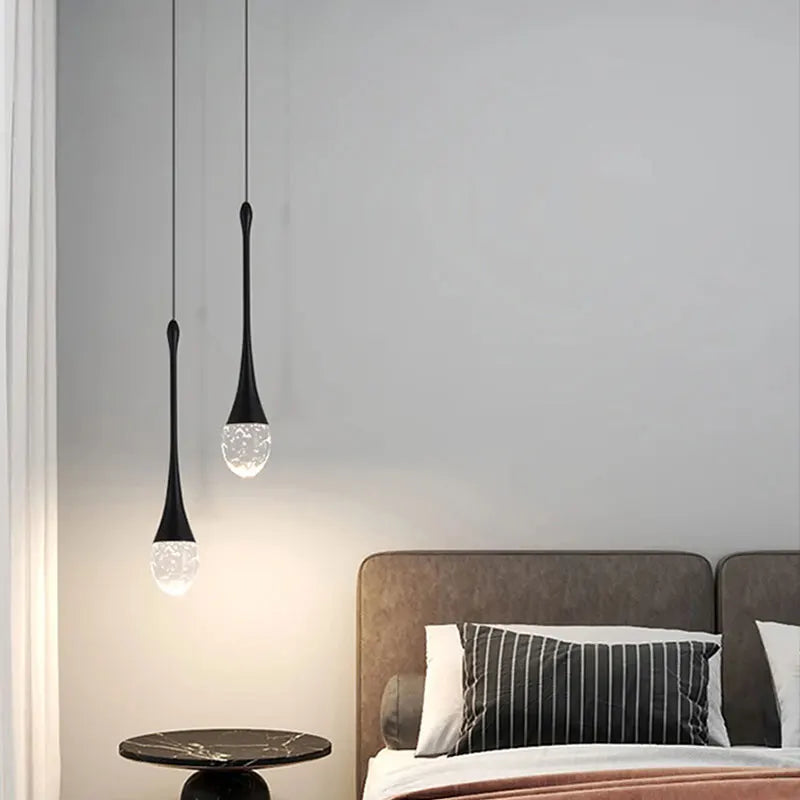 Suspension gouttes de cristal 3 lumières — Naralune