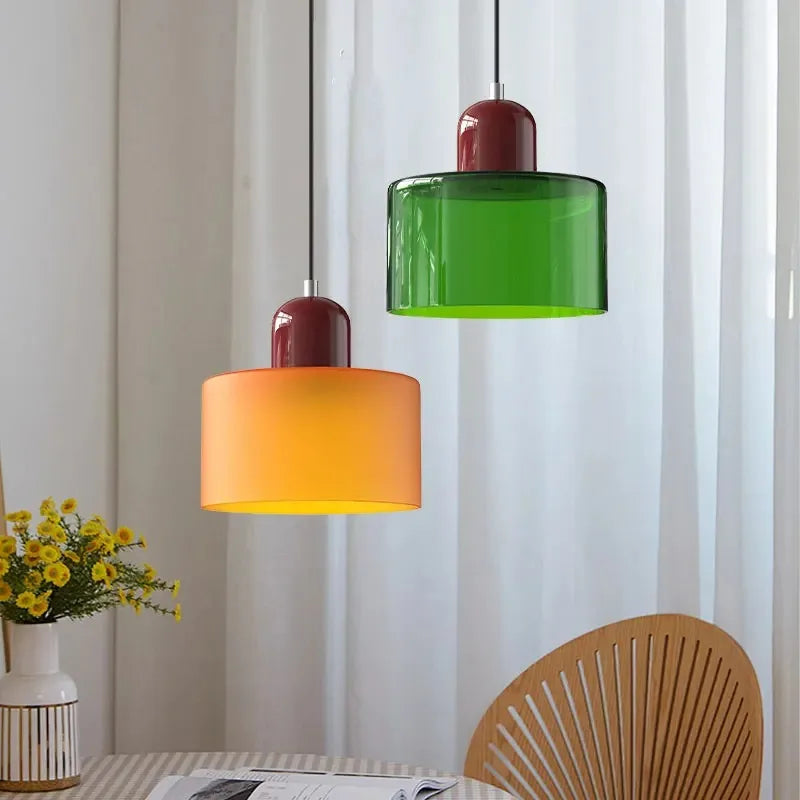 Suspension vitrail coloré — Naralune