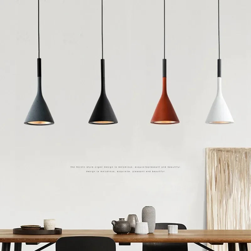 Suspension métal colorée E27 — Naralune