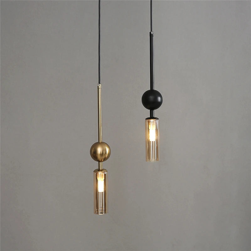 Suspension verre et laiton — Naralune