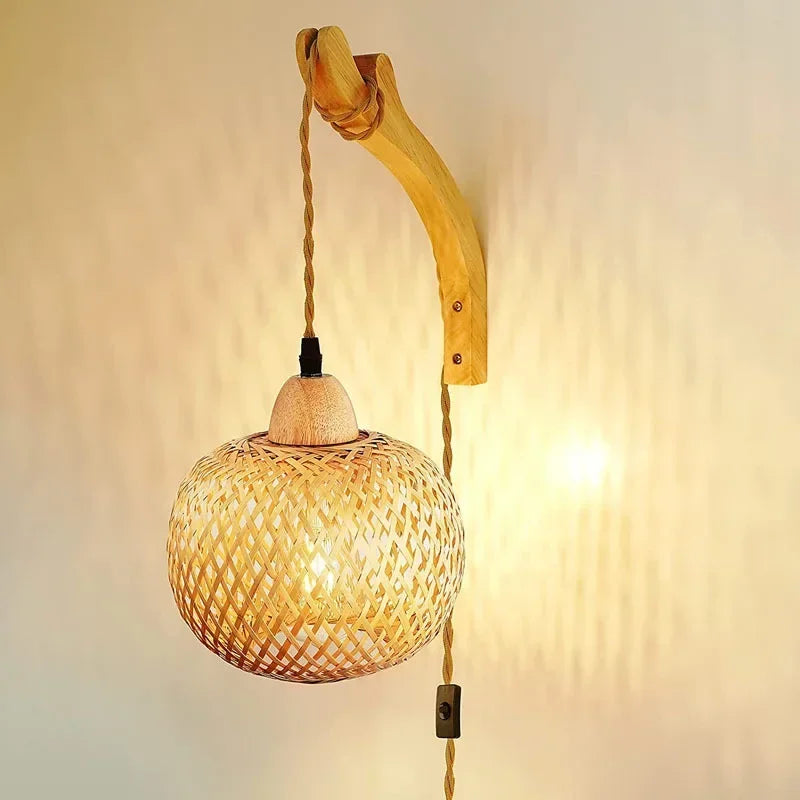 Applique murale bambou tressé — Naralune