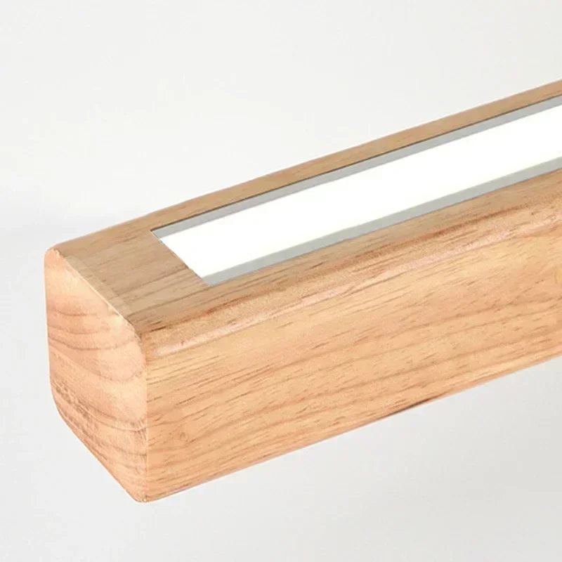Suspension bois LED 120 cm salle à manger — Naralune