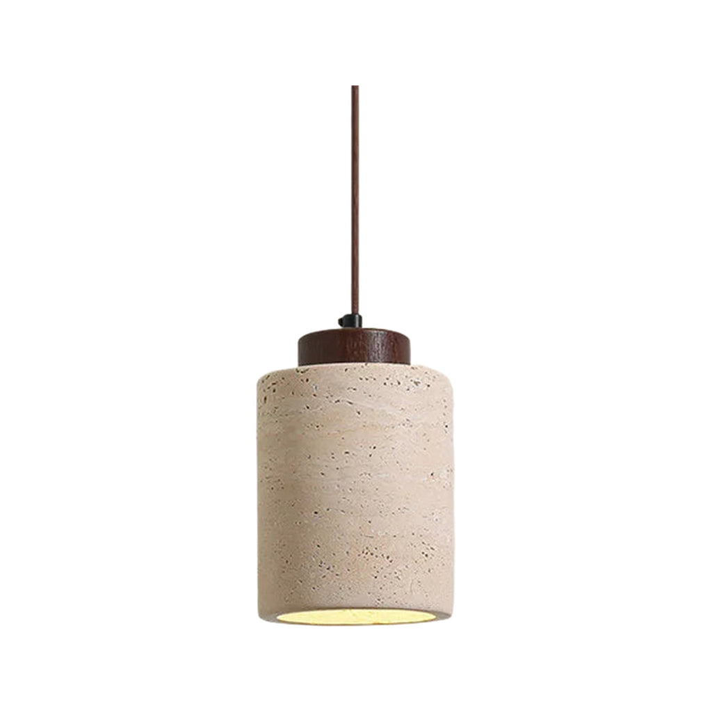 Suspension pierre et bois chevet — Naralune